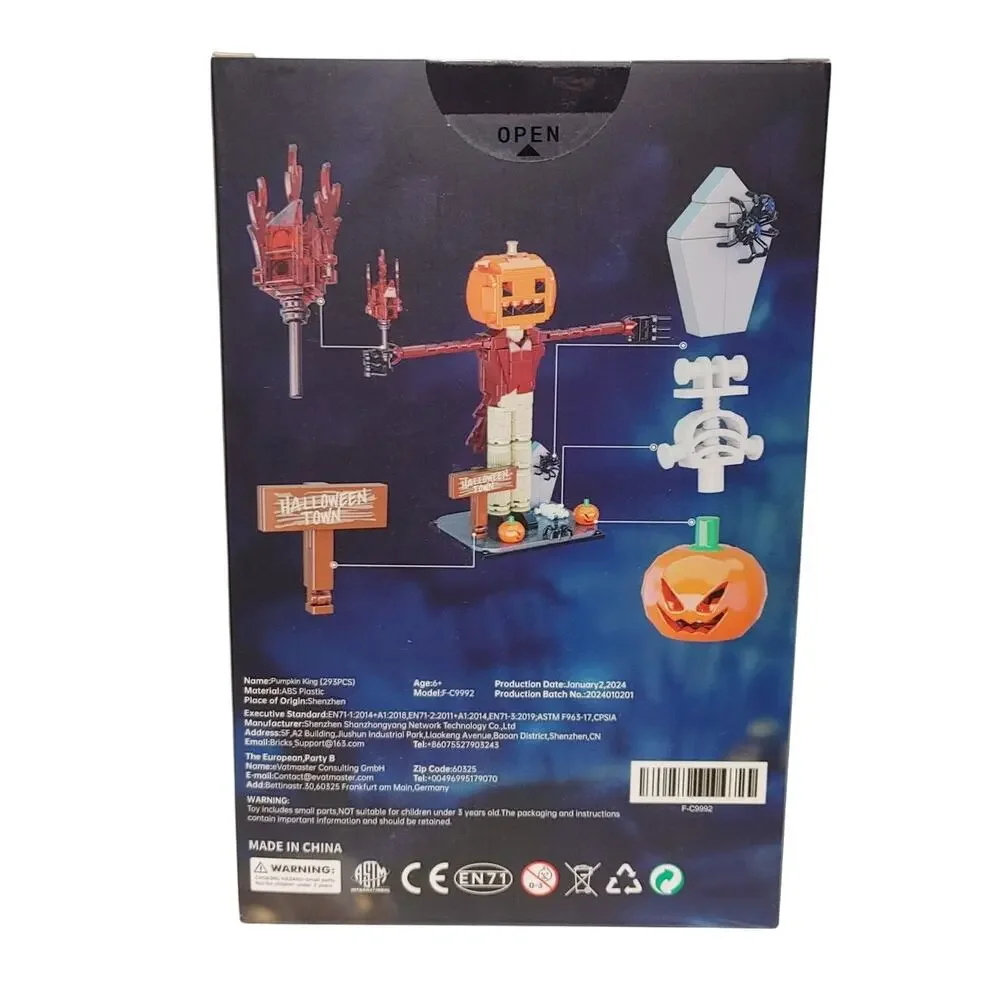 Horror Halloween Pumpkin King Night & Before Christmas 2 Box Building Set Toys